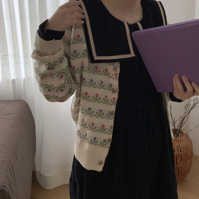 Женское вельветовое платье Kimotimo корейское шикарное осеннее с матросским