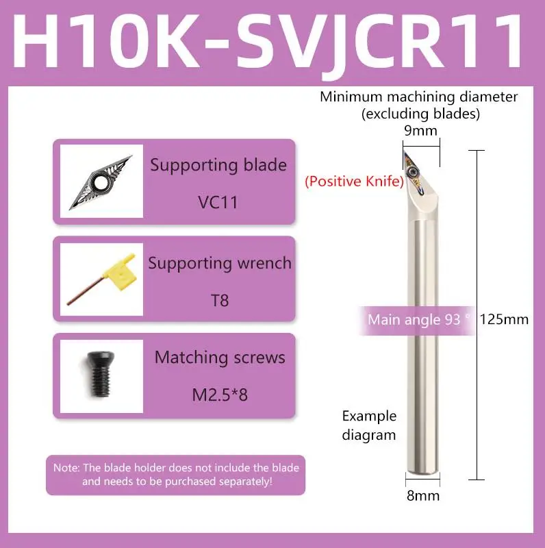 

H10K H12M SVJCR11 SVXCR11 SVXBR11 H20R-SVJBR11 Внутренние держатели инструментов HSS Режущий брусок Токарный станок с ЧПУ Инструменты для твердосплавных вставок VCMT11