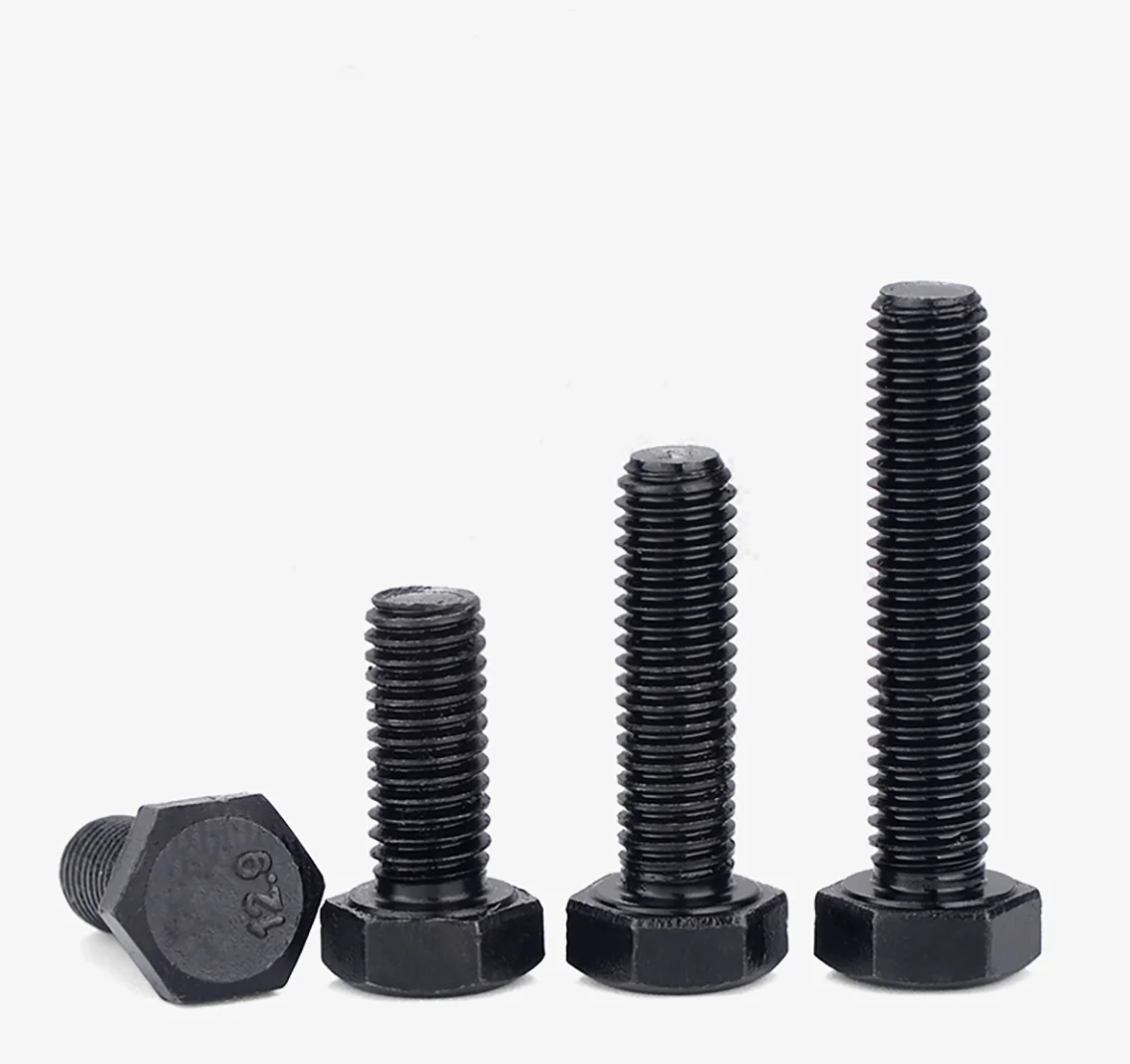 

M16 Black Outside Hex Head Screws Length 30-70mm External Hexagon Head Cap Screws Bolts High Tensile Grade 12.9 Alloy Steel