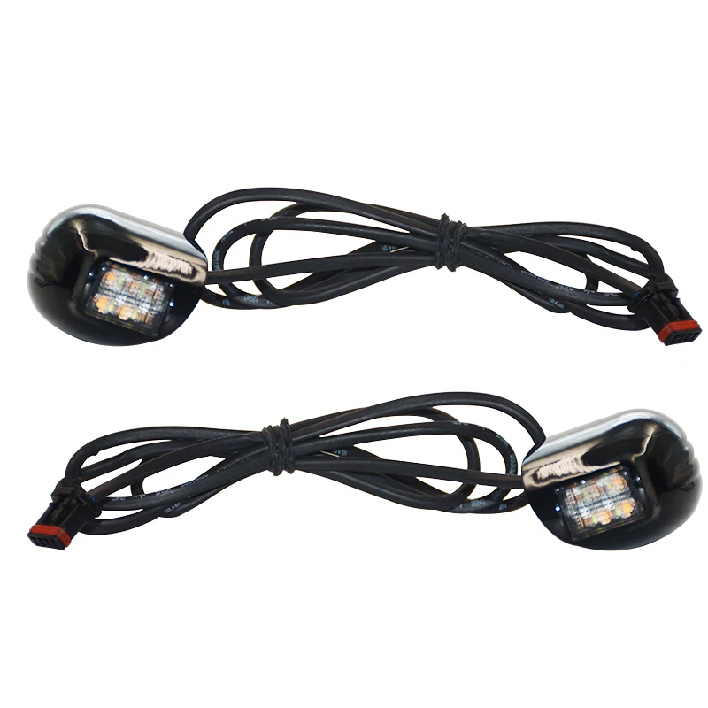 Передние фонари поворота из сплава мотоцикла белый и желтый сигнал для Harley Davidson