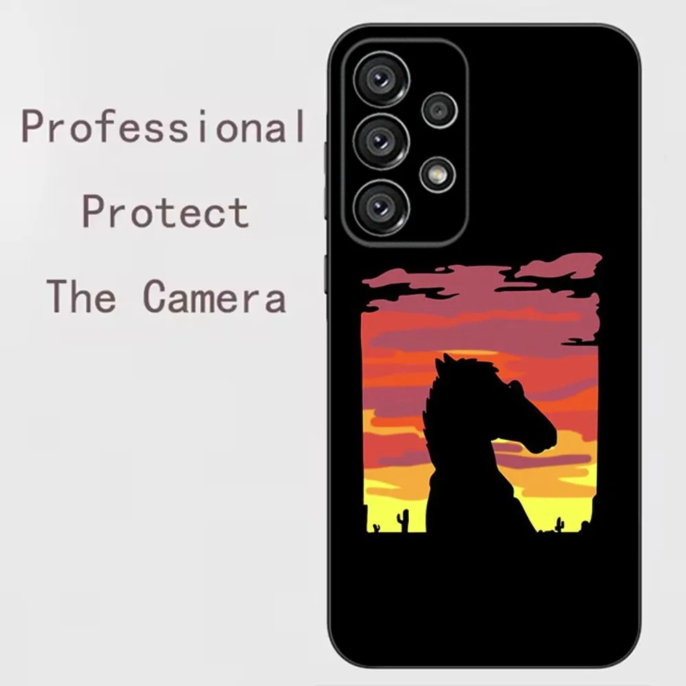 Забавный чехол для телефона B-Bojack H-Horseman Samsung Galaxy A13 A21s A22 A31 A32 A52 A53 A71 A80 A91 Soft Black Shell