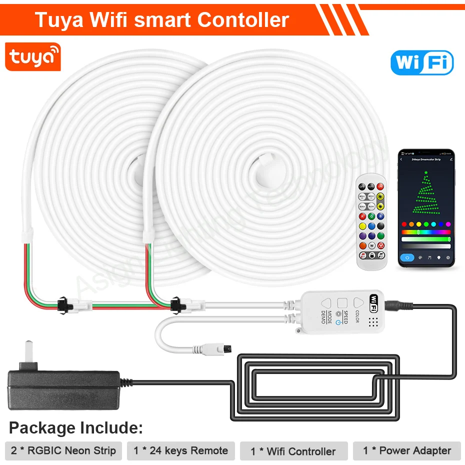 

FastDeng RGBIC светодиодная лента 1 м 12В