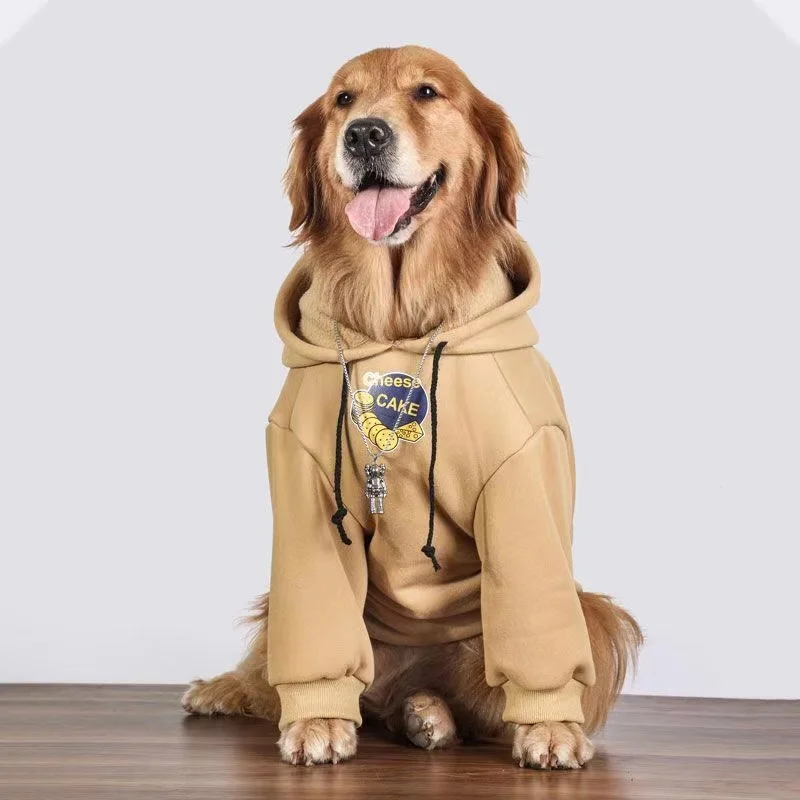

Autumn Winter Dog Hoodie Pet Coat Dog Clothes Pullover Casual Wear Large Golden Hair Labrador Samoye Pet Thickened Warm Sweater