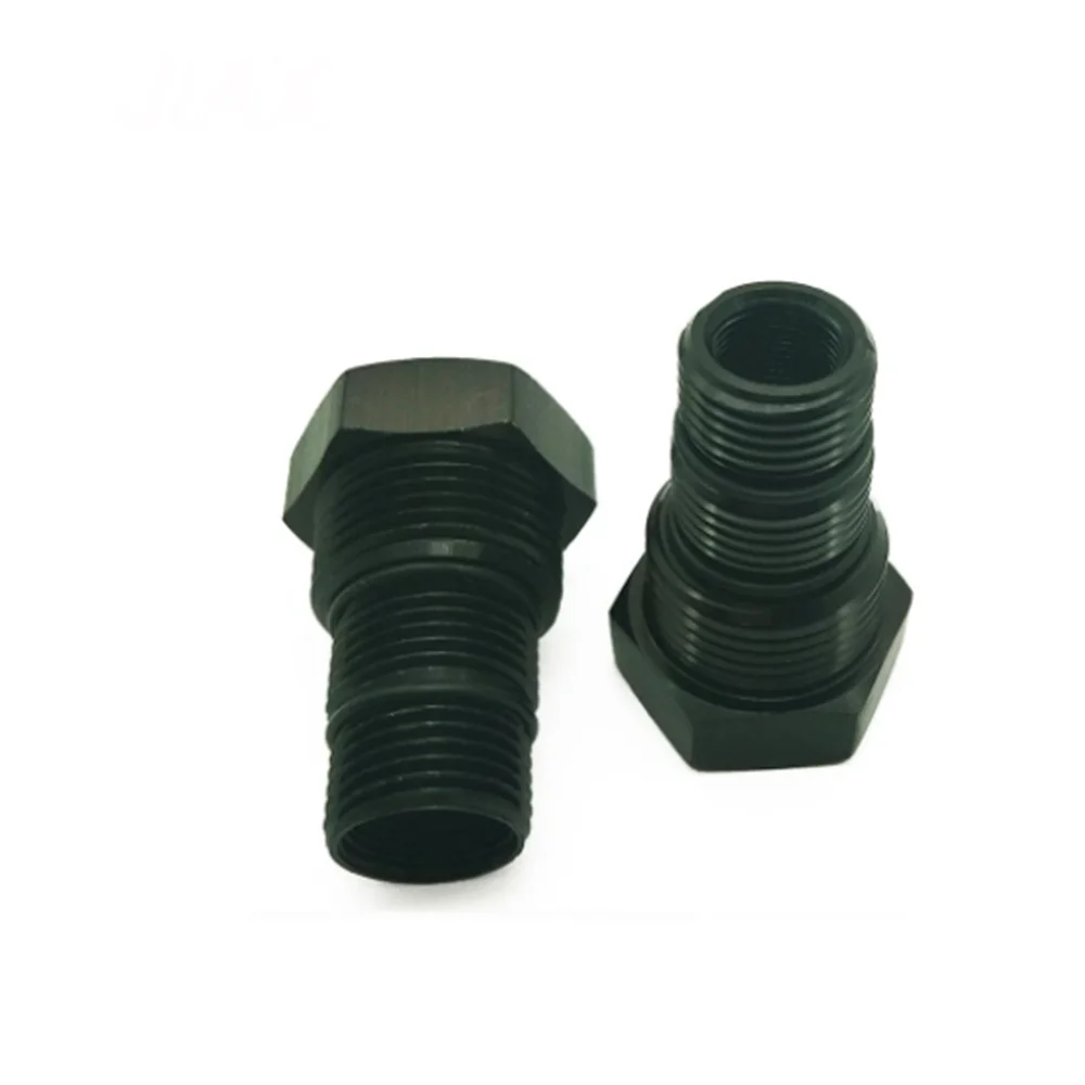 

1/2-28 to 3/4-16 13/16-16 3/4NPT Automotive Threaded Connector Aluminum Oil Filter Adapter Black With Washer HJ