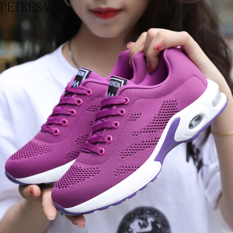Women's Shoes 2022 Spring New Air Cushion Shoes Fashion Trend Women's Shoes Soft Sole Breathable Comfortable Sports Shoes Women
