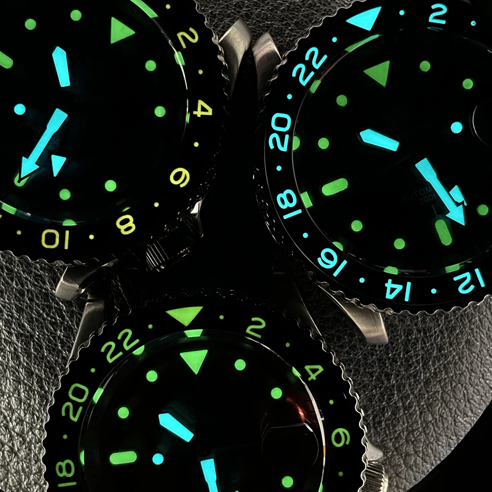 Steeldive Мужские автоматические часы 42 мм GMT Роскошные механические наручные для