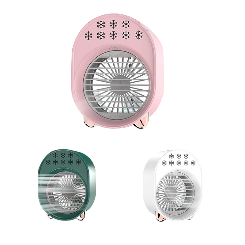 

Air Cooler Fan Mini Desktop Air Conditioner with Night Light Mini USB Water Cooling Fan Humidifier Purifier