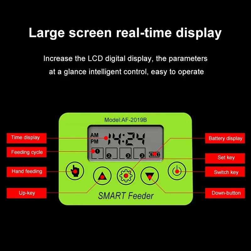 Кормушка для рыбалки дозатор кормления золотых рыбок креветок с таймером