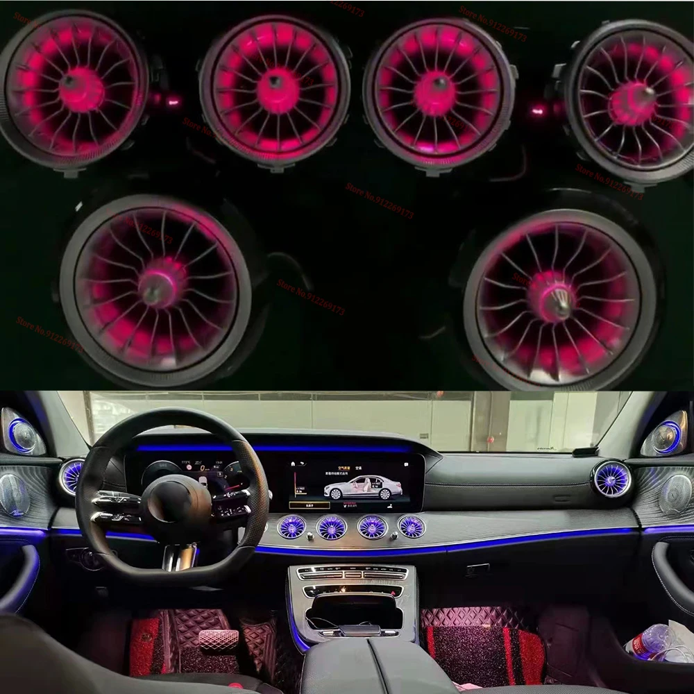 

Передняя и задняя вентиляционные светодиодные неосветодиодный лампы W213 EQS для вентиляционных отверстий турбины, светодиодные лампы для ...