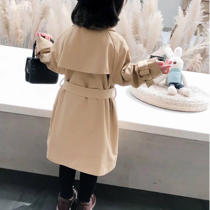 

Baby Jacket New Clothes Girl Kids Long Coat Clothing Children's Spring Girls Autumn Windbreaker Outerwear Fashion Trench Toddler