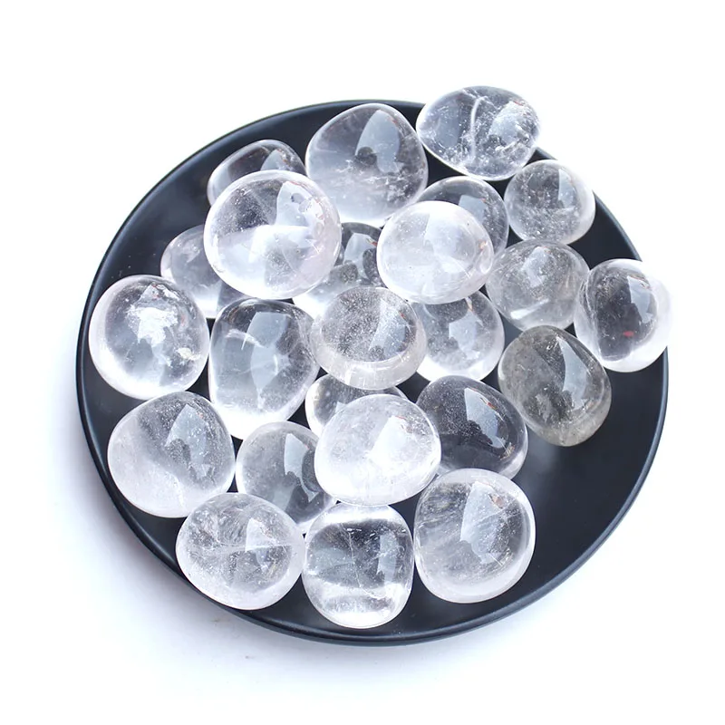 

1 Kg Natural White Clear Crystal Tumbled Stone For Home Decoration