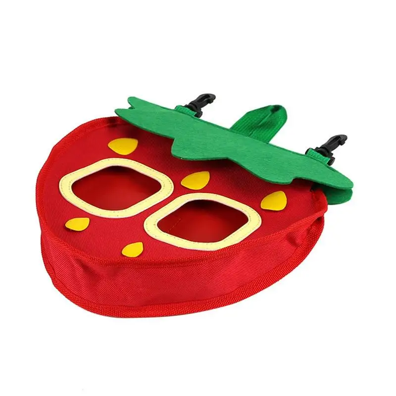 

Guinea Pigs Hay Feeding Bags Strawberry Shape Rabbit Hanging Feeder Chinchilla Food Organizer Cage Accessories