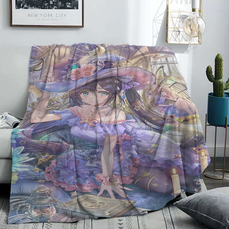 

Genshin Impactt Hairy Blanket for Decorative Sofa Boho Home Decor Bedspread on the Bed Fluffy Soft Blankets Throw Fleece Nap