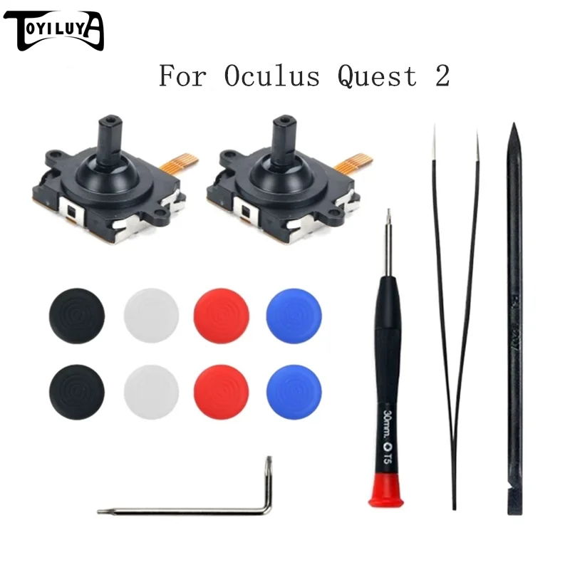 

Аналоговый 3D-Джойстик, совместимый с Oculus Quest 2, ручка контроллера, 3D-Джойстик, запасная часть, левый и правый комплекты для ремонта