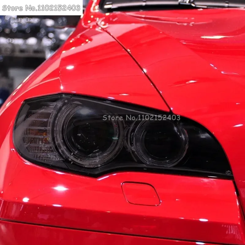 Фото 2 шт. для BMW X6 M E71 2008-2014, оттенок автомобильных фар, черная защитная пленка, передняя фара, прозрачная наклейка из ТПУ, аксессуары №5
