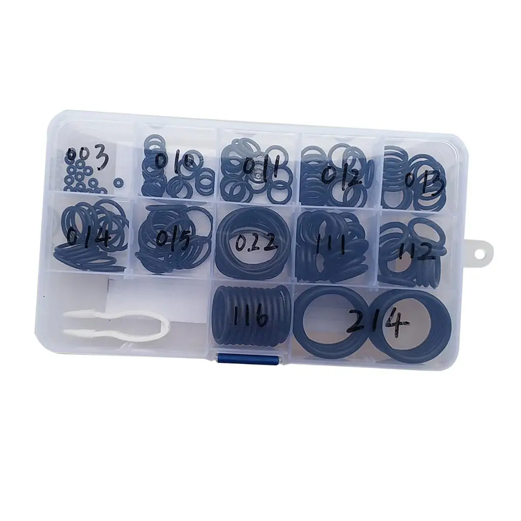 

Pack of 170, Scuba Diving Rubber Kit Assorted Set with Pick & Case, 12 Sizes Tank Vlave Hoes Regulator etc