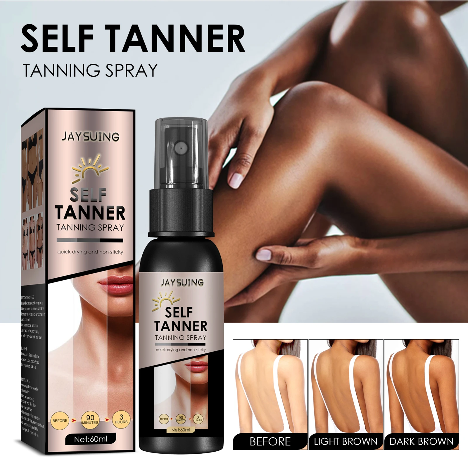 

Self Tanning Sprays Mist Airbrush Bronzing Mist Sunless Tanning Solution Deep To Natural Sprays Quick Tan Sprays For Face And