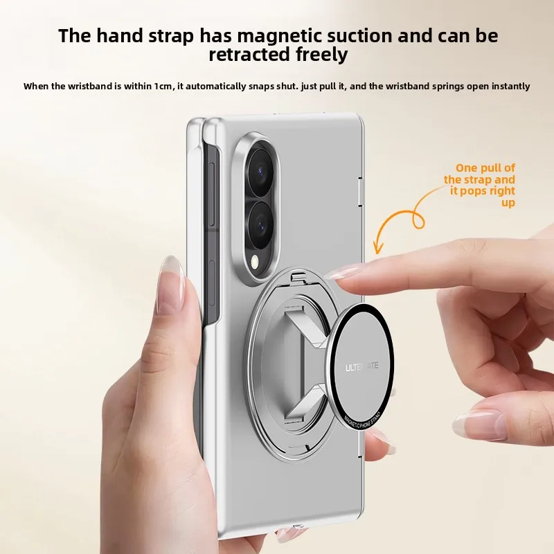 Фото Вращающийся на 360° магнитный чехол-подставка для Samsung Z Fold 8 с широким закаленным стеклом и защитным кольцом-держателем для Magsafe №5