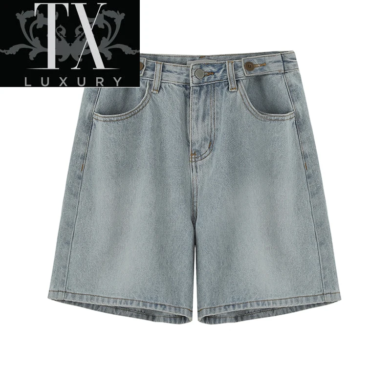 

Streetwear High Waist Denim Woman Summer Korean Style Casual Vintage Jean Women Classic Loose Short Shorts