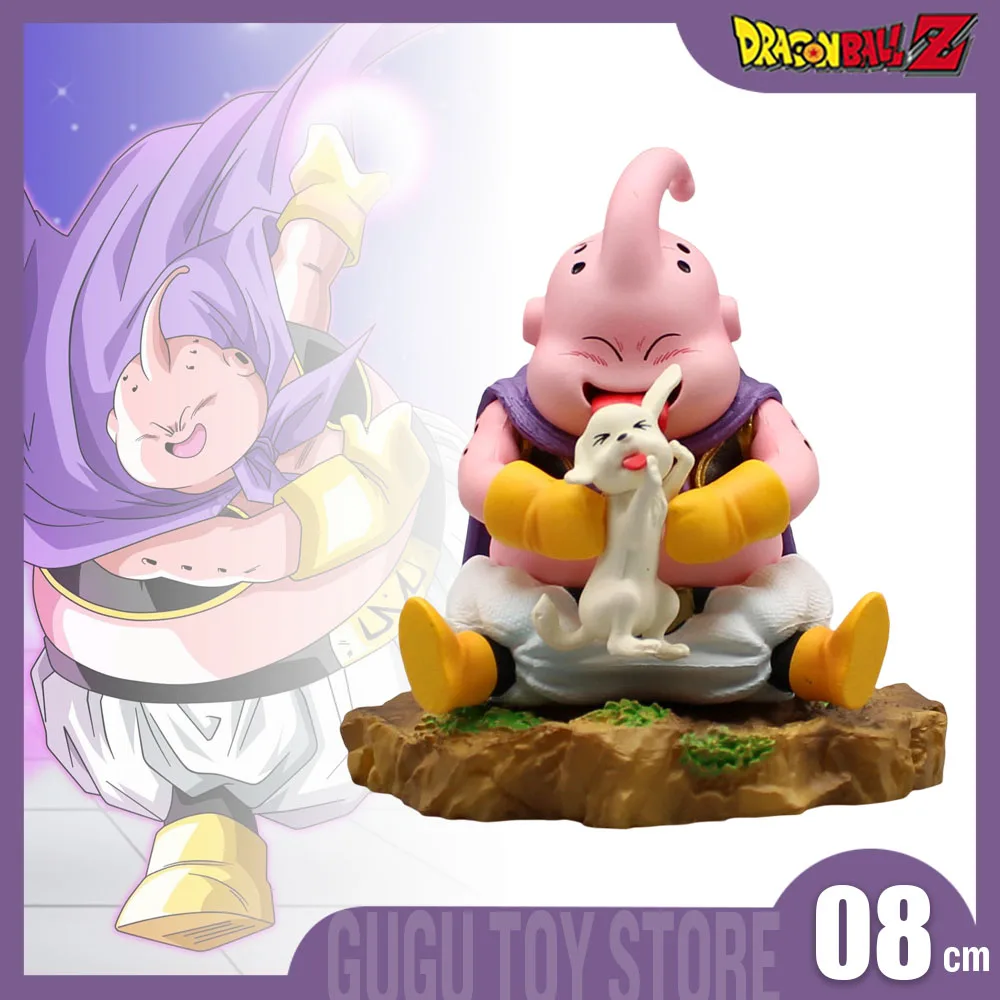 

8cm Dragon Ball Majin Buu Anime Figures Gk Figurine Pvc Q Version Statue Model Toys Doll Collectible Decoration Desktop Gifts