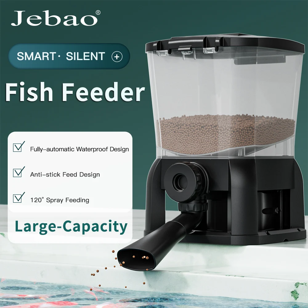 

Jebao Fish Feeder Aquarium Fish Pond Large Capacity Automatic WIFI Feeder Koi Feeder Smart Control Aquarium Pond Automatic Feed