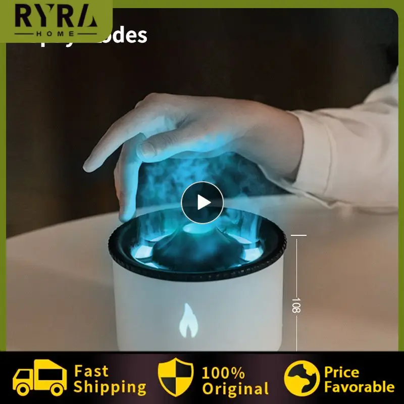 

Creative Night Light Lamp Volcanic Flame Usb Flame Aromatherapy Portable Essential Oil Home Accessories 360ml Household 1 Pcs