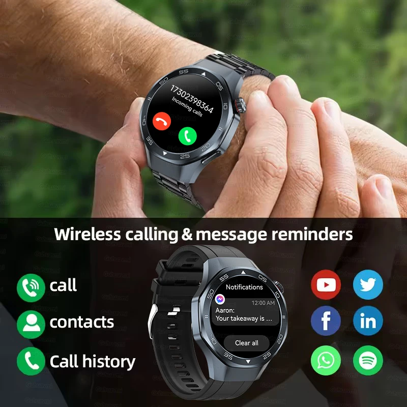 Фото 2025НОВЫЕ часы 5 Max GPS Смарт-часы Компас Высотомер Барометр Спортивные часы для отдыха 3ATM Водонепроницаемые BT Call Смарт-часы для мужчин №4