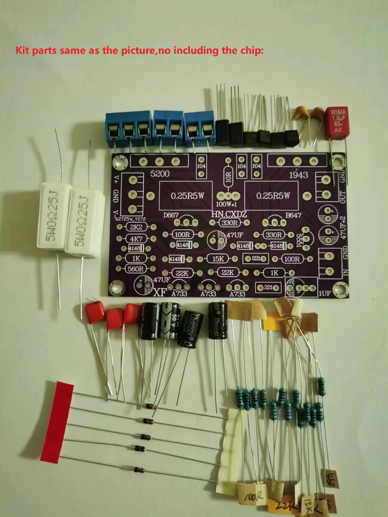 Набор &quotсделай сам&quot Плата усилителя мощности 2SC5200 + 2sa1944/TTC5200 tta1944 моно-канальный