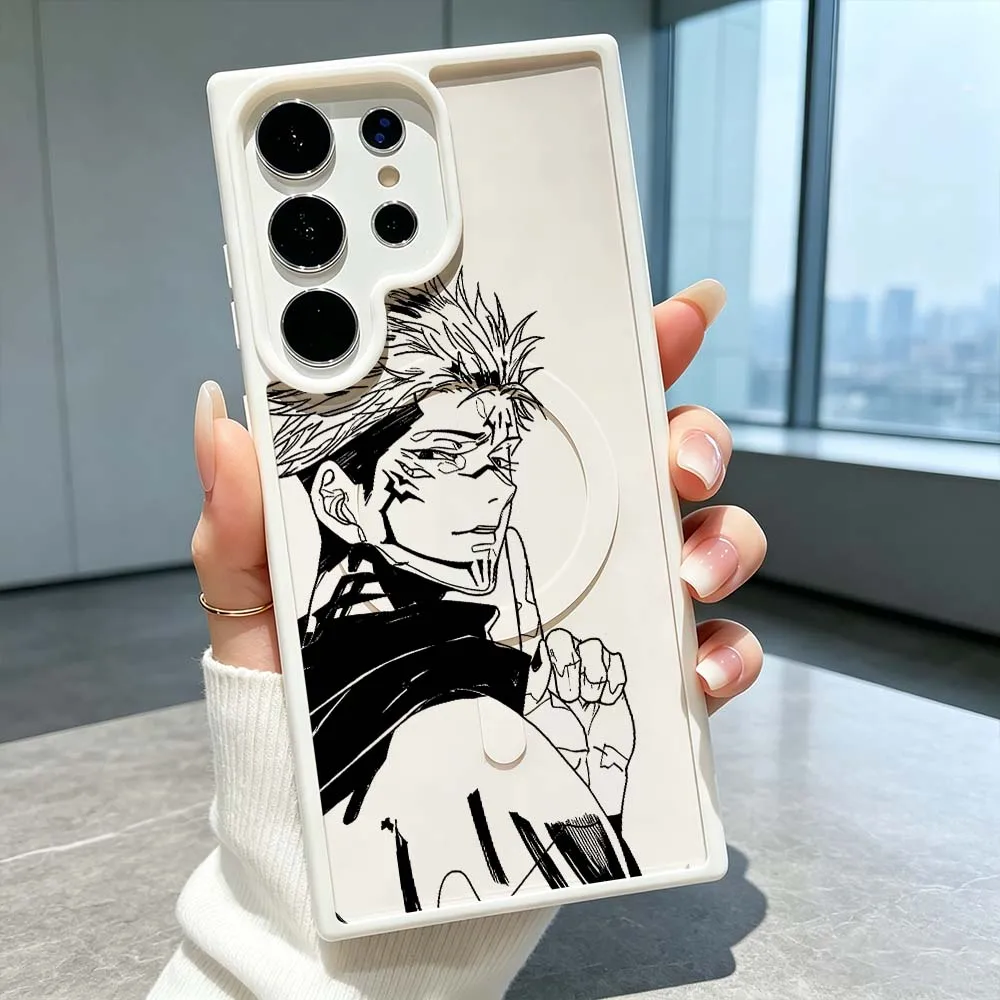 Фото Чехол Sukuna Ryoumen Jujutsu с магнитным креплением Magsafe для Samsung Galaxy S26 S25 S24 S23 S22 Ultra Plus №4