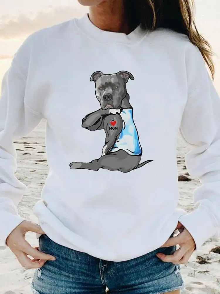

Casual Long Sleeve Graphic Sweatshirts Women Print Female Cartoon Funny Dog Trend Spring Autumn Fashion Clothing Pullovers