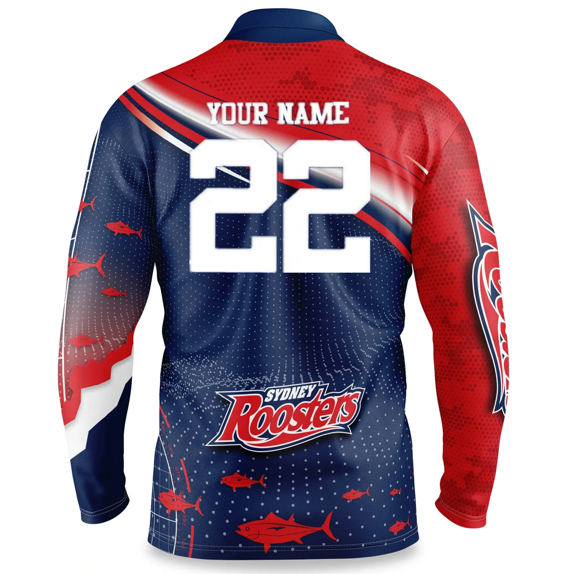 1908 футболка для регби в стиле ретро эхолот рыбы |