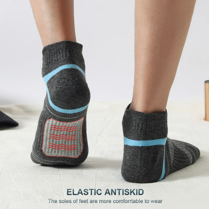 5Pairs/set Outdoor Sports Deodorant Basketball Running Football Socks Professional Sports Socks Casual Men's Socks Cotton