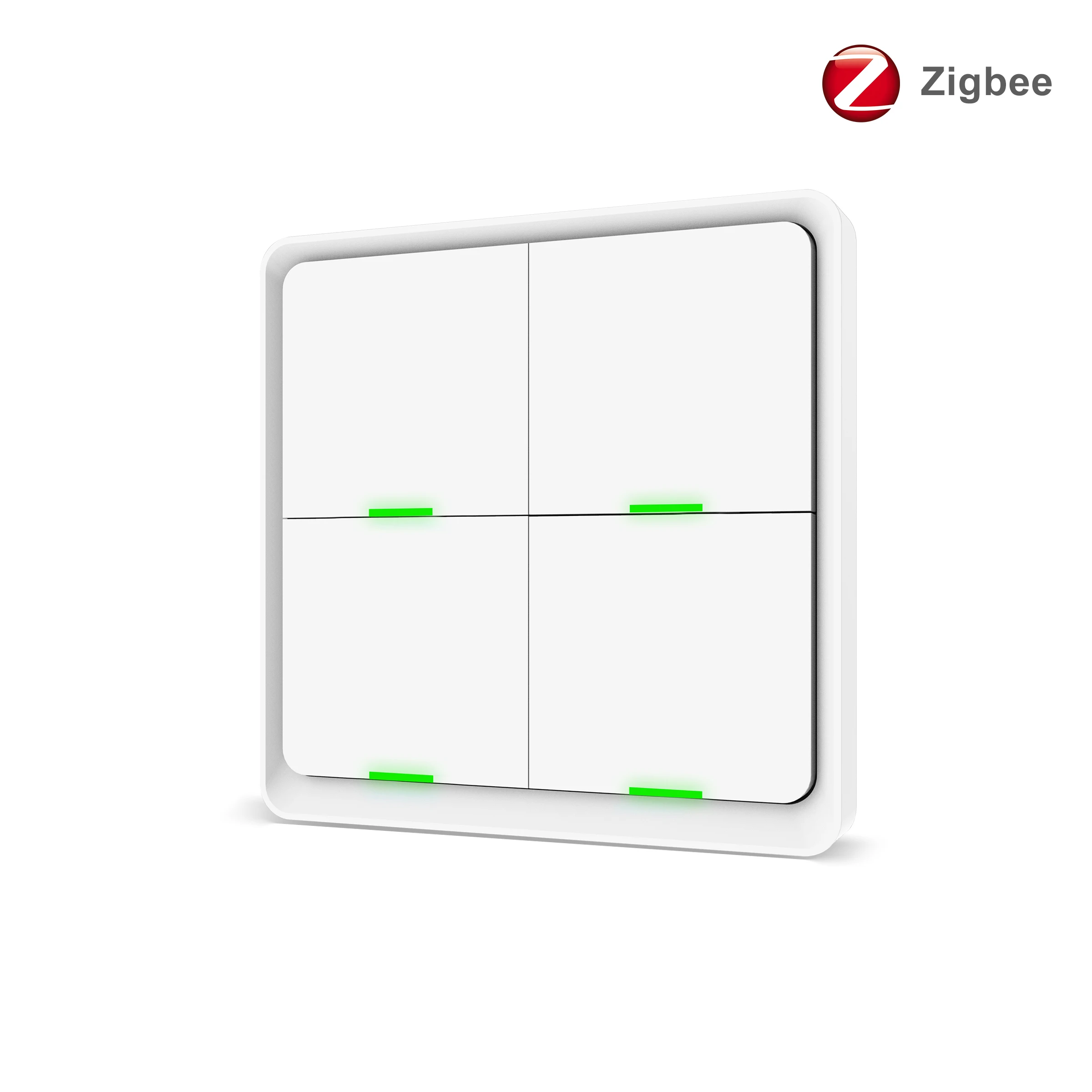 

Tuya ZigBee Scene Switch 4 Gang, Smart Wireless Remote Control Universal Button Switch, Works with All Tuya Wifi/ZigBee Devices
