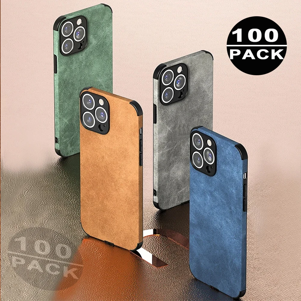 Объемный Роскошный кожаный чехол для Iphone 15 14 Pro Max мягкий из ТПУ с рамкой объектива