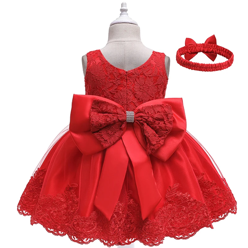 Autumn Winter Baby Girls Dress Newborn Lace Princess Dresses Baby 1st Year Birthday Dress Christmas Costume Infant Party Dress