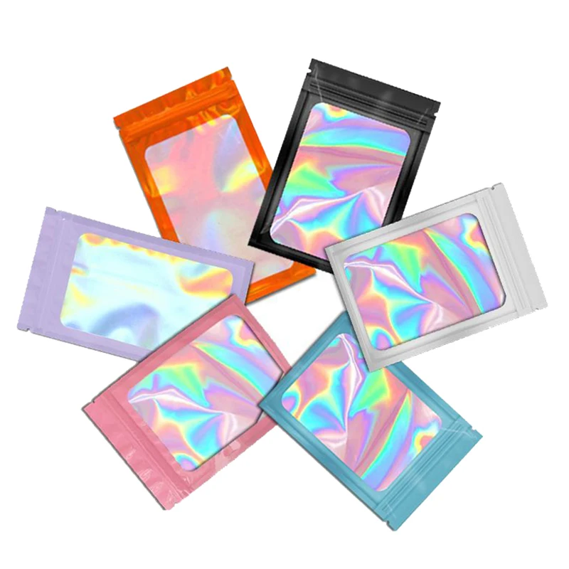 Ful Zipper Bags Food Storage Moisture-proof Packaging Earrings Necklaces Hair Clips Gift Display Pack