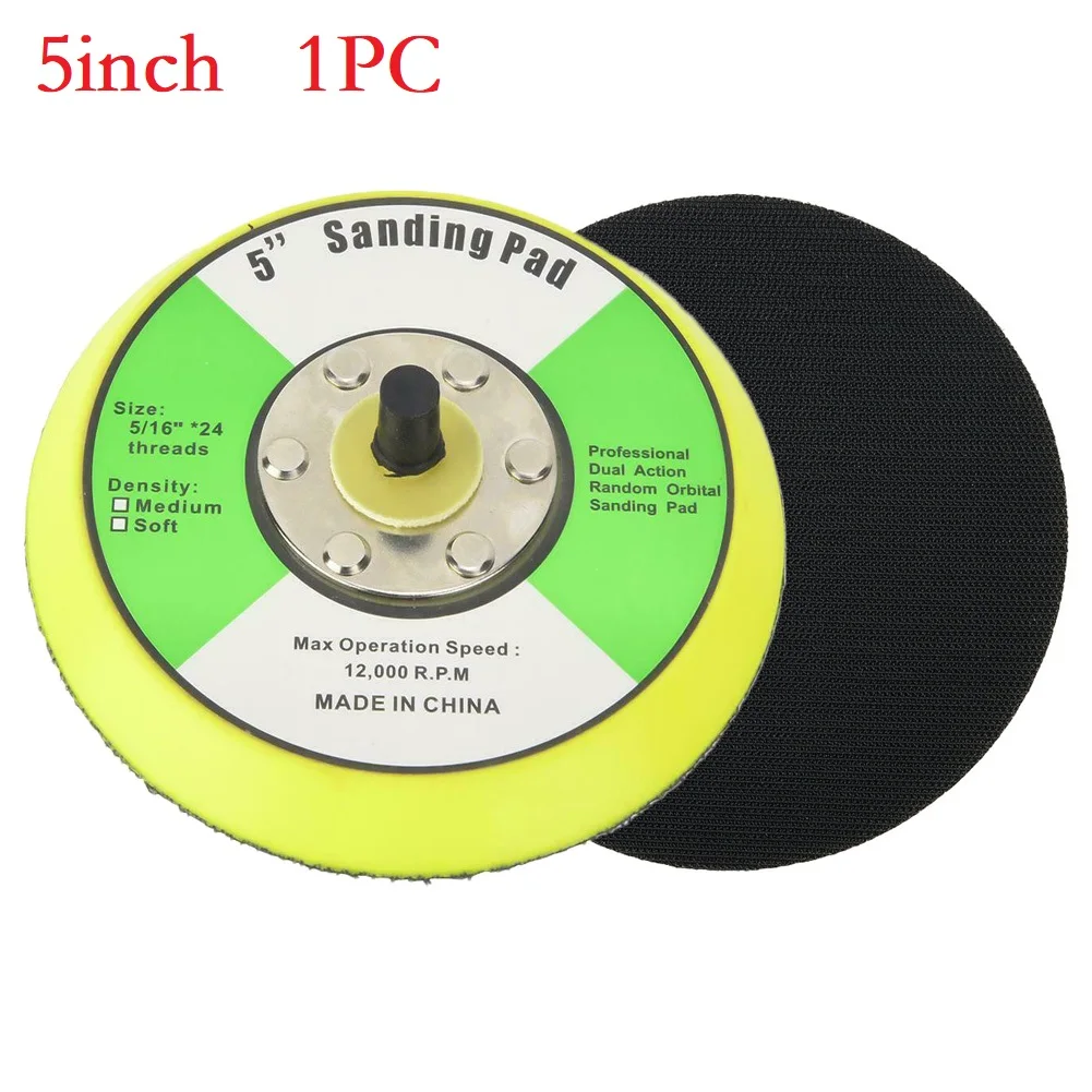 

1PC DA Orbital Sanding Pad Polishing Plate Backing Pads 5 Inches Hook And Loop For Pneumatic Sander Bonnets Grinding Tool
