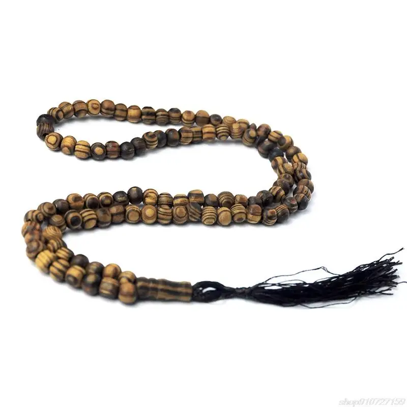 99 бусин Tasbih деревянные бусины мусульманский браслет Misbaha четки Рамадан