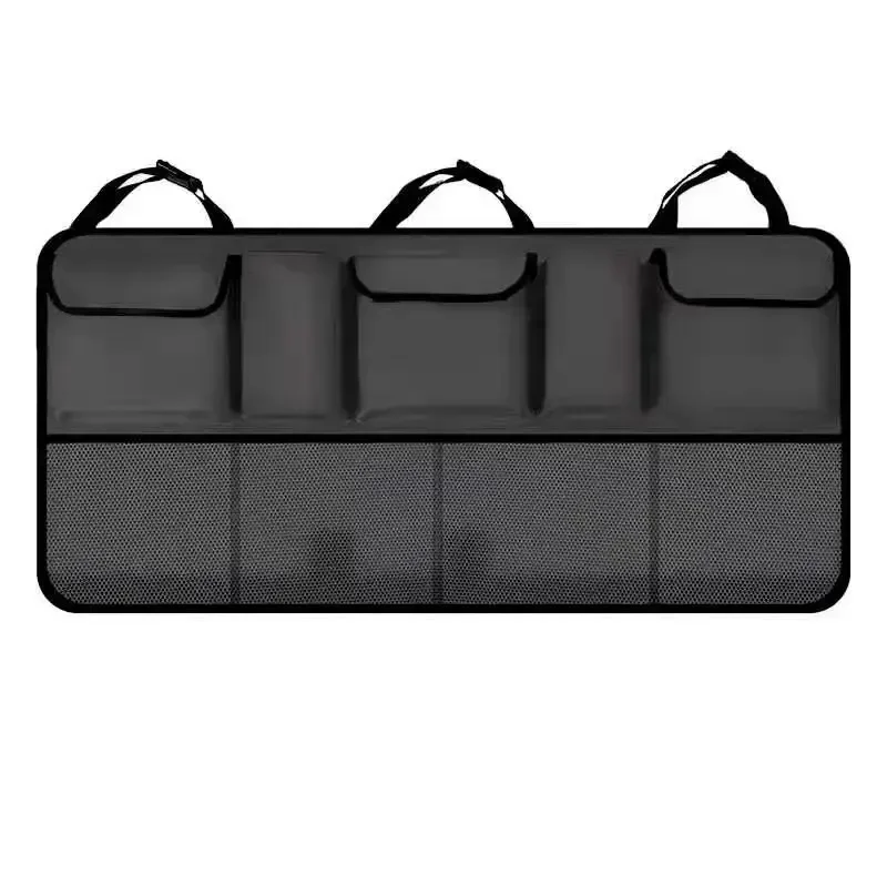 Органайзер для багажника автомобиля, регулируемая сумка для хранения на заднем сиденье, сетчатый многофункциональный универсальный органайзер для спинки сиденья из ткани Оксфорд