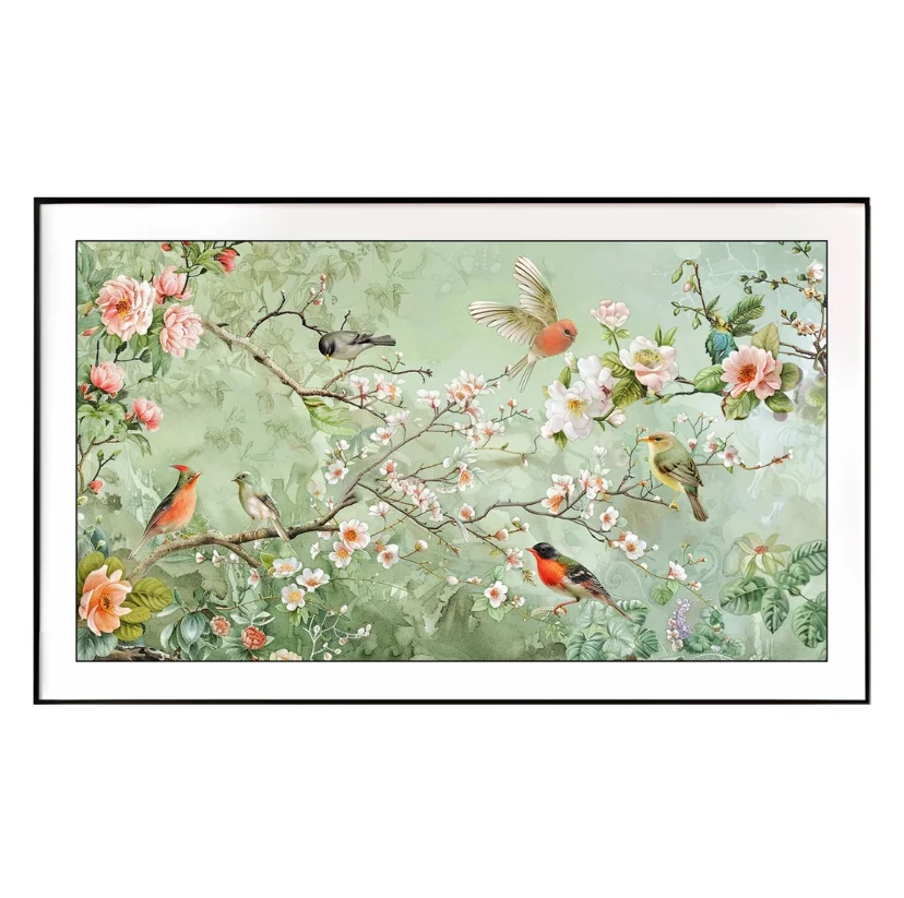 Набор для вышивки птицами и цветами 9 карат 55 х98 см