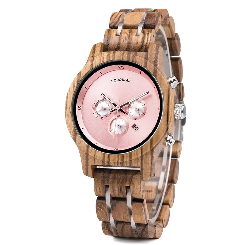2022 Luxury Brand Women Men Wooden Watches Top Ladies Casual Quartz Watch Stainless Steel Band Women's Wristwatch Relógio enlarge
