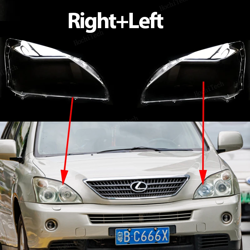 

Крышка головного света для Lexus RX XU30 RX300 RX330 RX350 RX400 03-09, прозрачный корпус, передние фары, корпус объектива, стеклянная крышка лампы