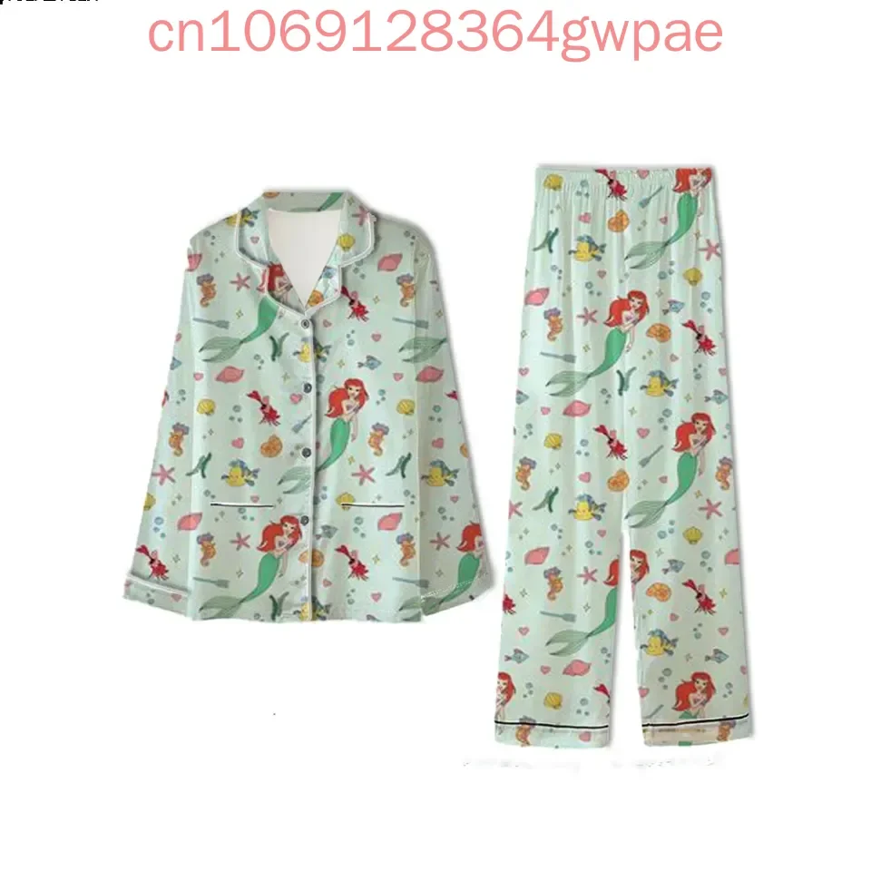 Пижамный комплект Русалочка Ариэль принцессы Disney повседневная мужская и женская