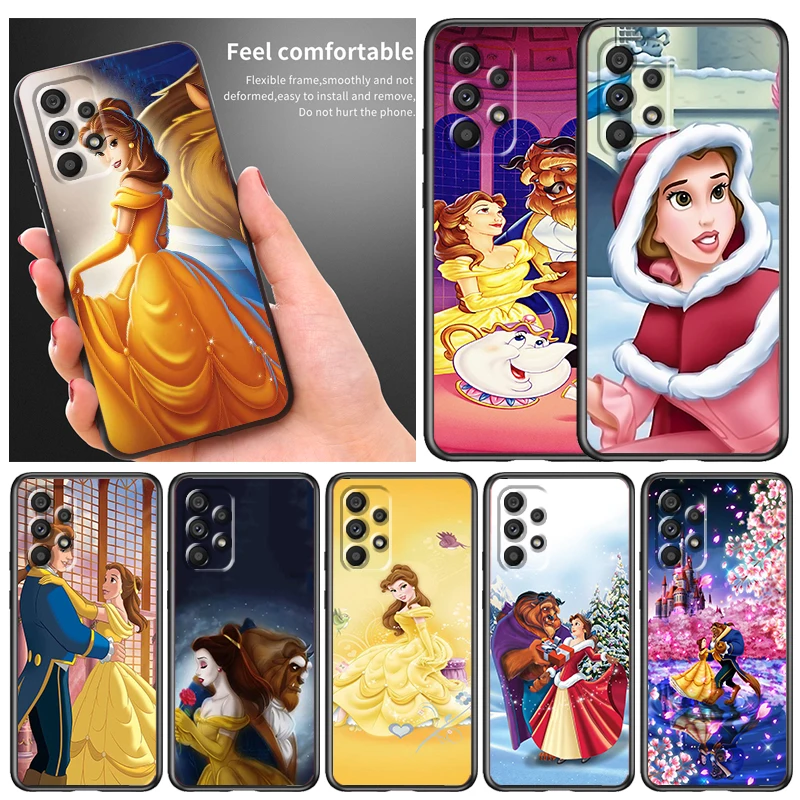 

Belle Beauty and the Beast Phone Case For Samsung A73 A72 A71 A53 A52 A51 A42 A33 A32 A23 A22 A21S A13 A04 A03 5G Black FUnda