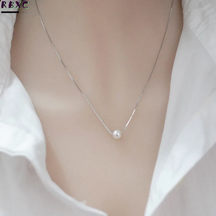 

RBXC New Fashion European Female Double Layer Pearl Pendant Necklace Vintage Necklace Women Tibetan Silver S925 Jewelry ND135