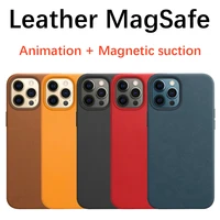 official same magsafes plus magnetic charging animation iphone 12 12pro max originally leather for apple 12 pro phone case