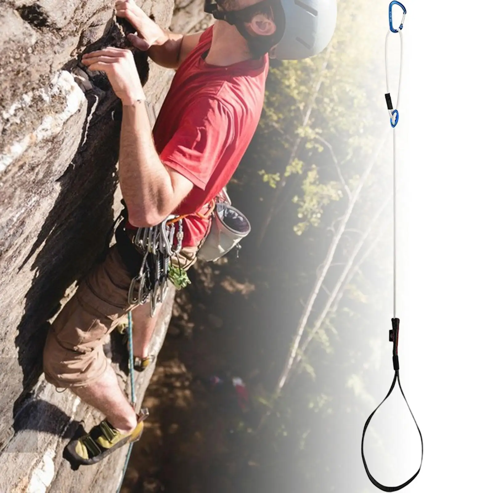 

Climbing Ascender Adjustable Rope Foot Loop Ascender Webbing Rope Vertical