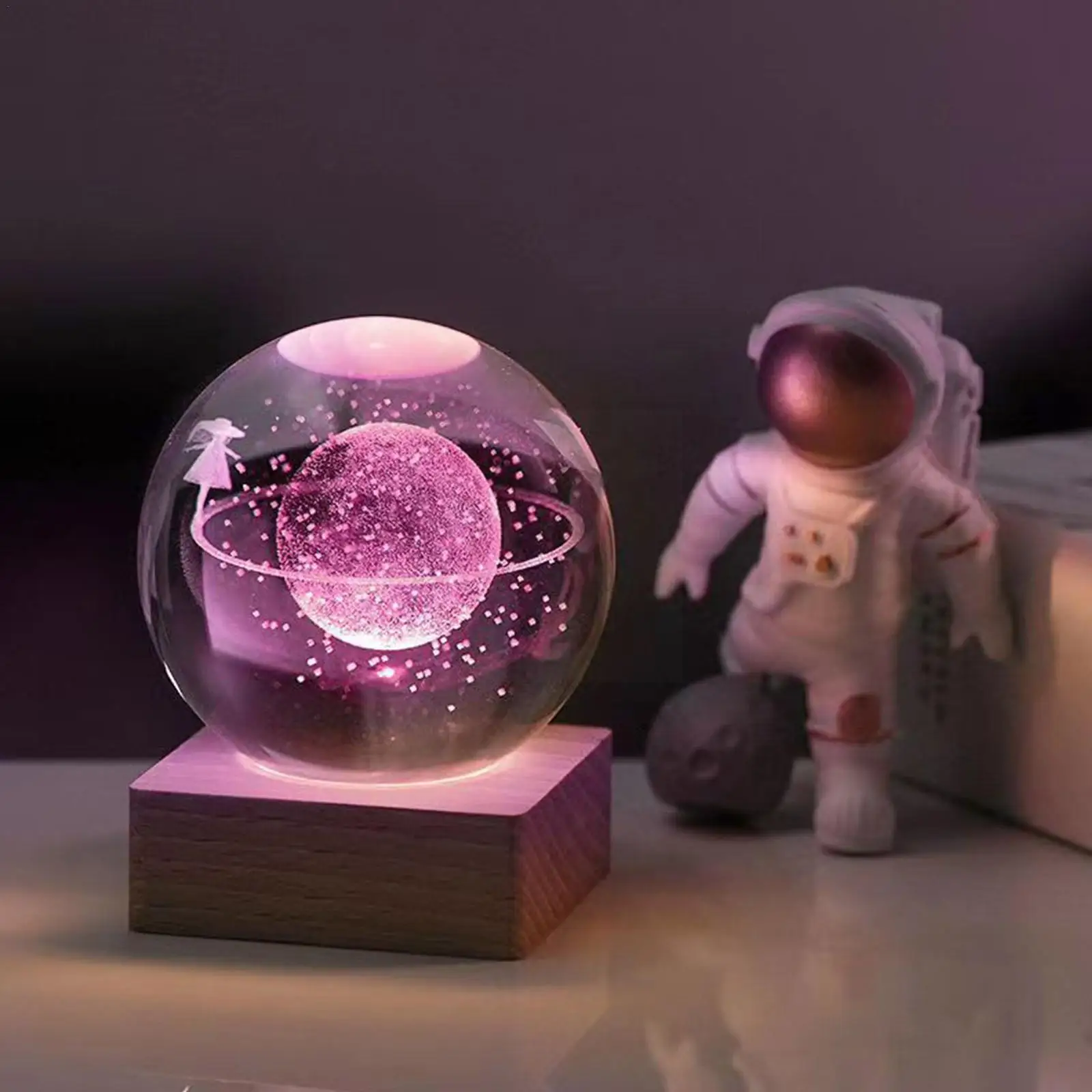 

Novelty Magic Crystal Ball Lamp LED Night Light Child Kids Birthday Gift Nightlight Lighting Christmas Decoration Christmas F4E7