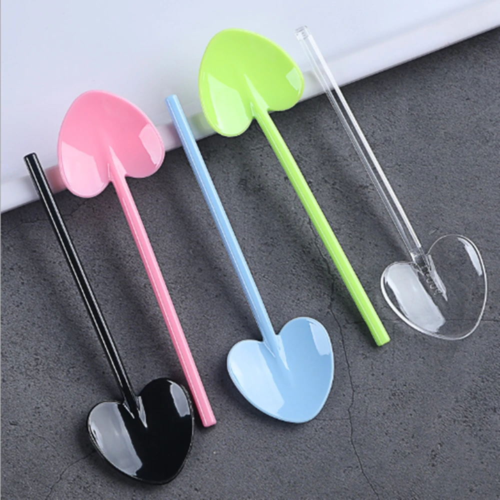 

100Pcs Plastic Multicolor Food Grade Dessert Yogurt Pudding Spoon Disposable Tableware Birthday Party Supplies
