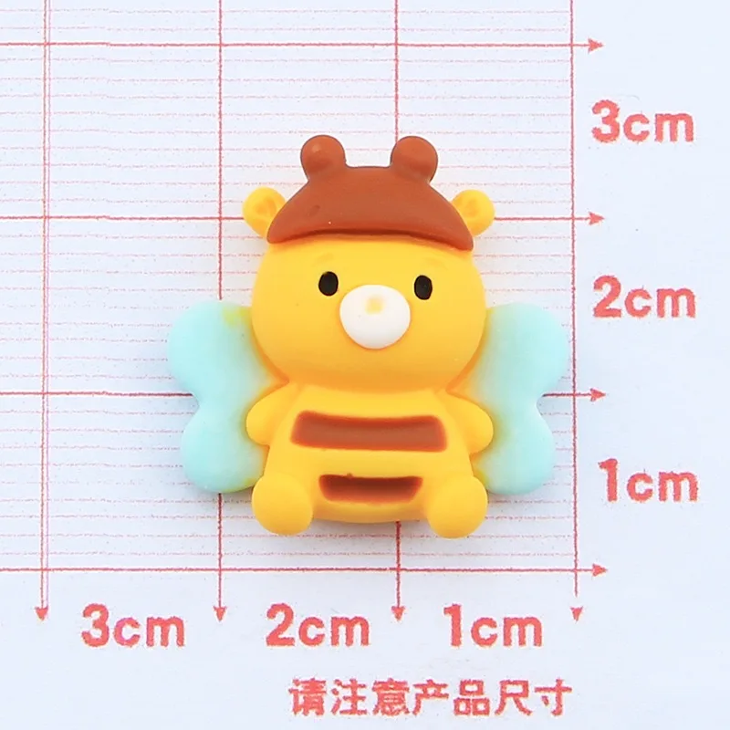 10 шт. новинка милый мультяшный пчелиный медведь кабошон из смолы для рукоделия